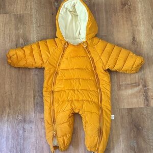 Cozy Orange Kids One Piece Snowsuit
